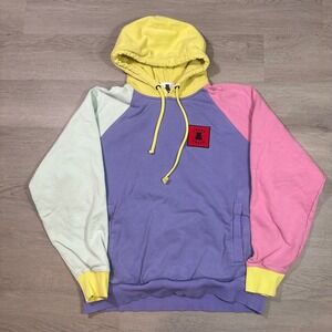 Teddy Fresh Color Block‎ Hoodie Mens Large Pullover Sweatshirt Patch Logo
